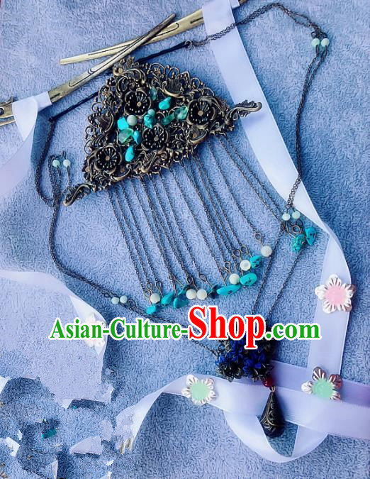 Handmade Chinese Ancient Hair Accessories Hanfu Hairpins Headwear Complete Set for Women