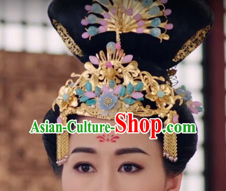 Handmade Chinese Ancient Queen Hair Accessories Hanfu Hairpins Complete Set for Women