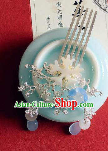 Handmade Chinese Ancient Hair Accessories Hanfu Snowflake Hair Comb Hairpins for Women