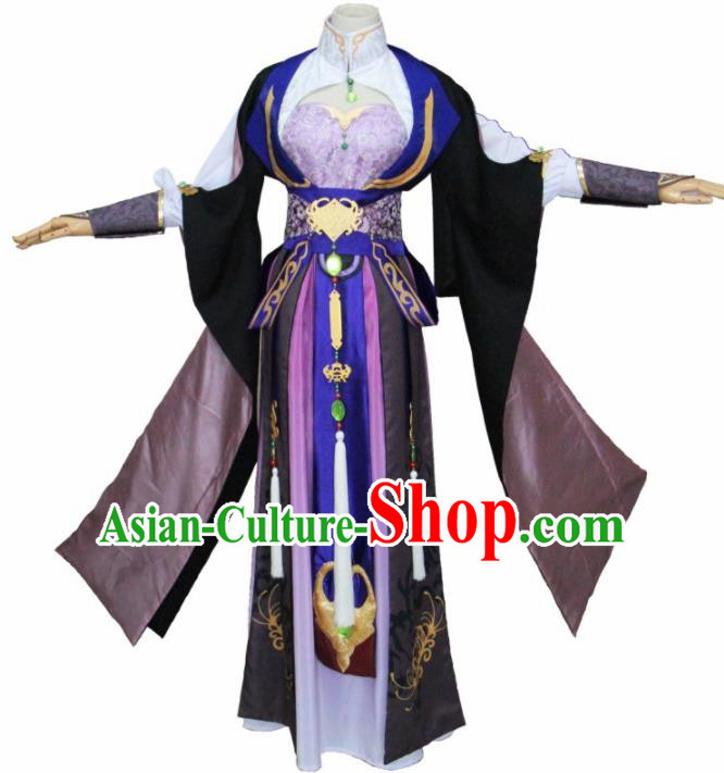 Chinese Traditional Cosplay Princess Costumes Ancient Swordswoman Hanfu Dress for Women