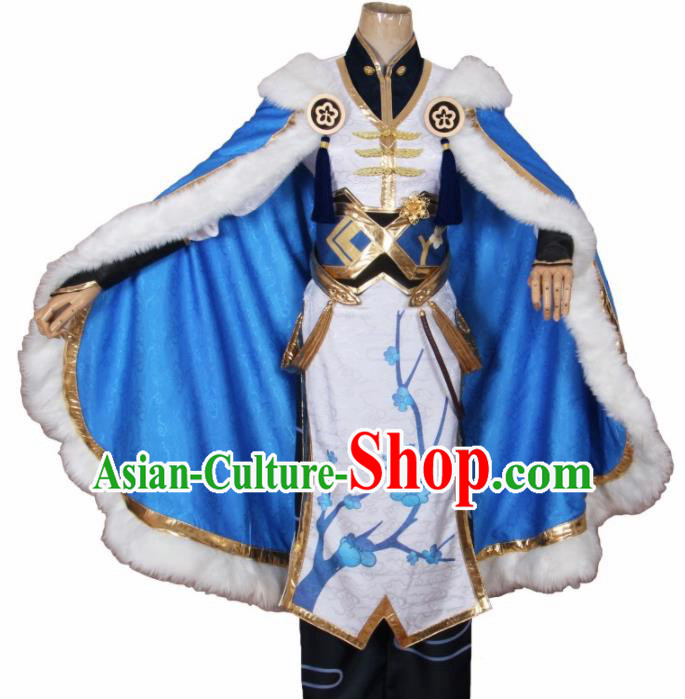 Chinese Traditional Cosplay Swordsman Costumes Ancient Knight Clothing for Men