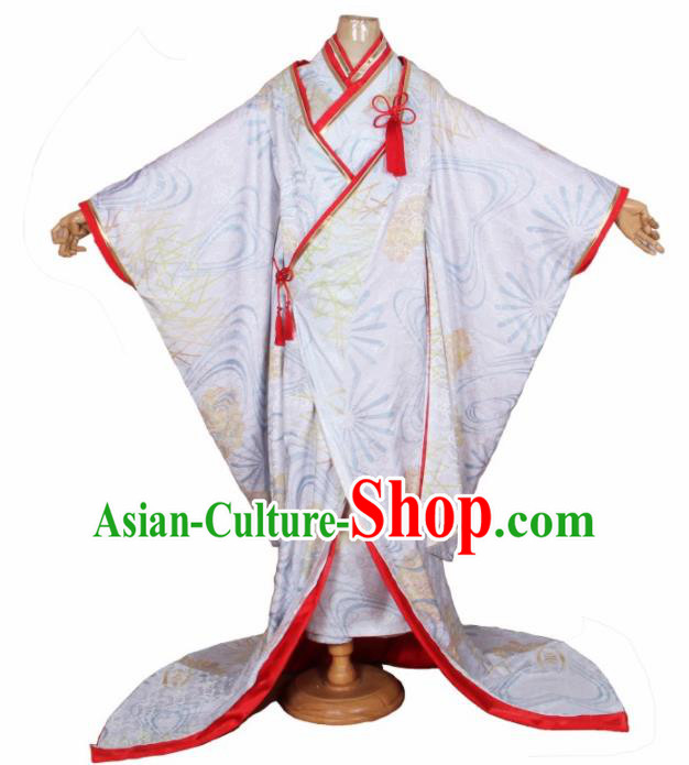 Asian Japanese Traditional Cosplay Shiromuku Costumes Ancient Yokime Furisode Kimono Yukata Clothing for Women