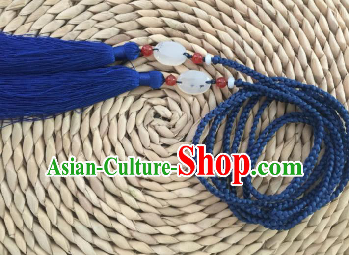 Chinese Traditional Hanfu Waist Accessories Blue Belts for Women