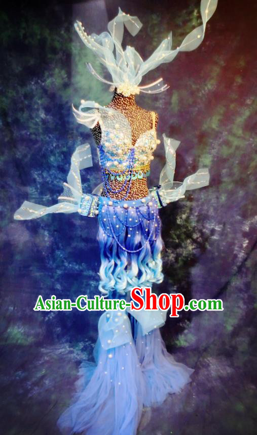 Top Grade Stage Performance Costumes Sea World Cosplay Clothing and Headdress for Women