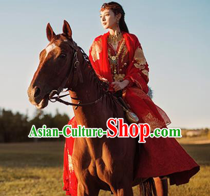 Chinese Ancient Palace Lady Hanfu Han Dynasty Imperial Concubine Queen Embroidered Historical Costumes