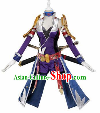Top Grade Cosplay Female Warrior Costumes Halloween Cartoon Characters Clothing for Women