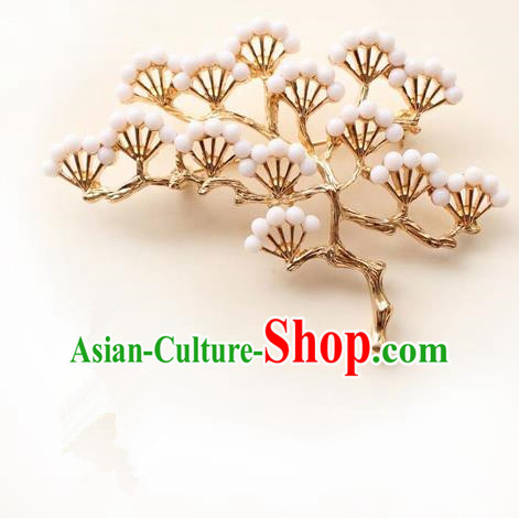 Japanese Traditional Courtesan Pineburst Brooch Ancient Geisha Kimono Breastpin Accessories for Women