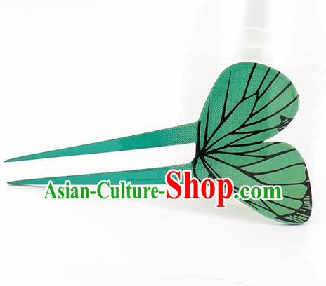 Japanese Traditional Courtesan Green Hair Comb Hairpins Ancient Geisha Kimono Hair Accessories for Women