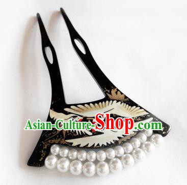 Japanese Traditional Courtesan Kimono Pearls Hairpins Ancient Geisha Hair Accessories for Women