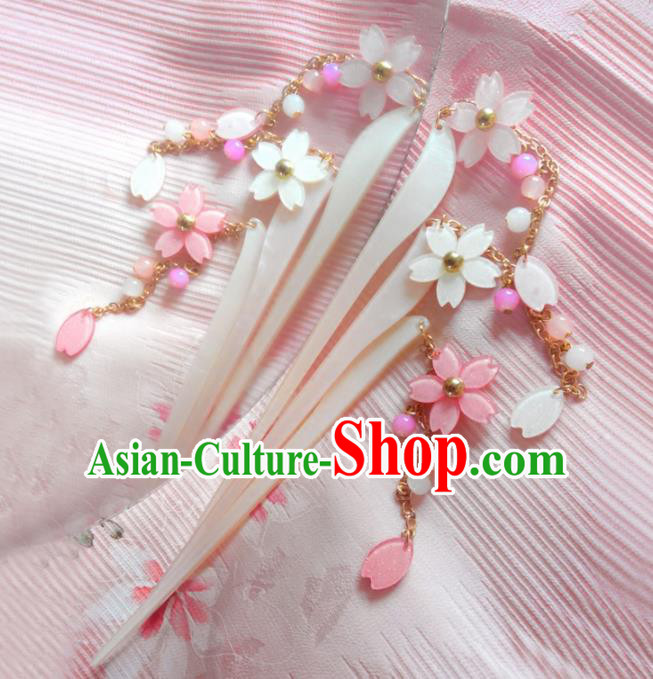 Japanese Traditional Hair Accessories Ancient Courtesan Kimono Tassel Hairpins for Women