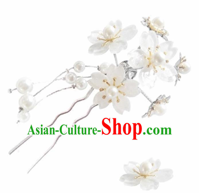 Japanese Traditional Cherry Blossom Hairpins Ancient Courtesan Kimono Hair Accessories for Women