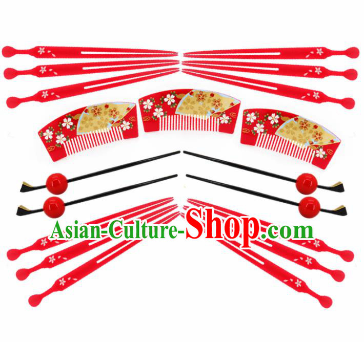 Japanese Traditional Hair Accessories Ancient Courtesan Kimono Hairpins Hair Combs for Women
