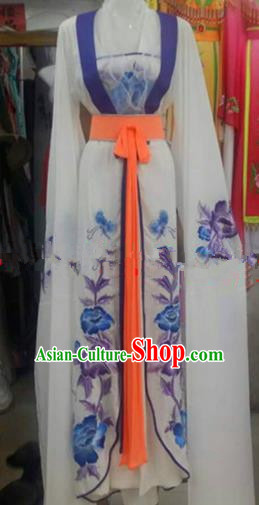 Chinese Traditional Beijing Opera Peri Embroidered Dress Ancient Palace Princess Costumes for Rich