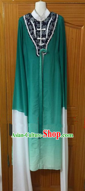 Chinese Traditional Peking Opera Peri Green Dress Ancient Nobility Lady Embroidered Costumes for Rich