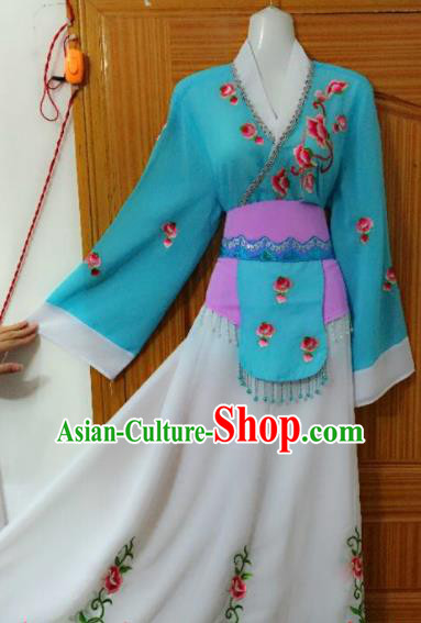 Chinese Traditional Peking Opera Peri Dress Ancient Maidservants Embroidered Costumes for Women