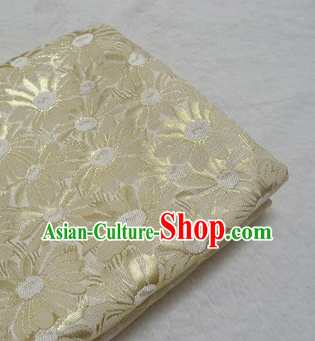Chinese Royal Yellow Brocade Palace Traditional Silk Fabric Chinese Fabric Asian Material