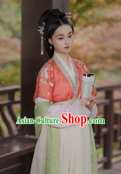 Chinese Ancient Palace Lady Hanfu Han Dynasty Imperial Concubine Queen Embroidered Historical Costumes