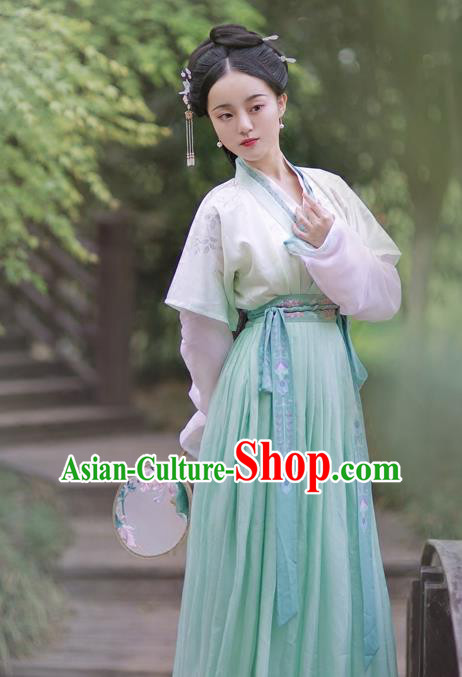 Chinese Ancient Palace Lady Hanfu Han Dynasty Imperial Concubine Queen Embroidered Historical Costumes