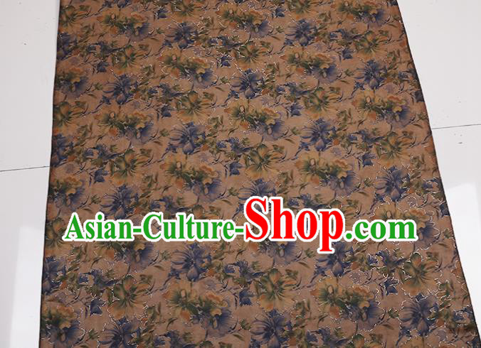 Traditional Chinese Gambiered Guangdong Gauze Satin Plain Classical Pattern Cheongsam Silk Drapery