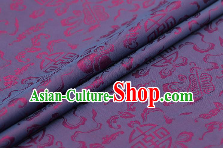 Traditional Chinese Amaranth Brocade Palace Cucurbit Ribbon Pattern Satin Plain Cheongsam Silk Drapery