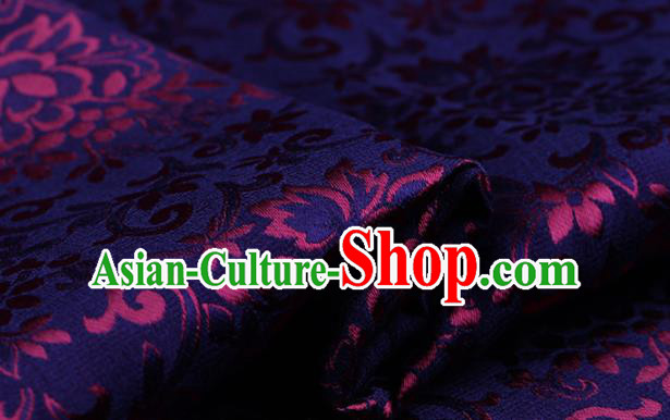 Traditional Chinese Purple Brocade Palace Pattern Satin Plain Cheongsam Silk Drapery