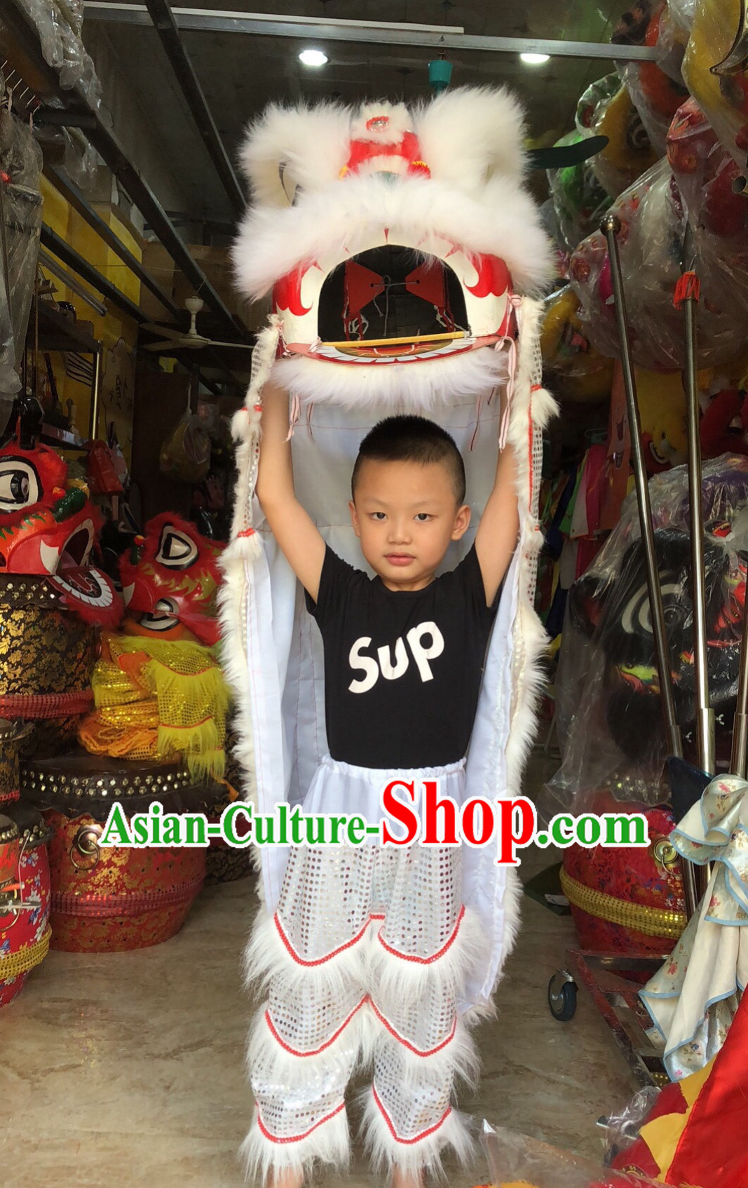 Traditional Chinese One Kid One Child Lion Dance Costume