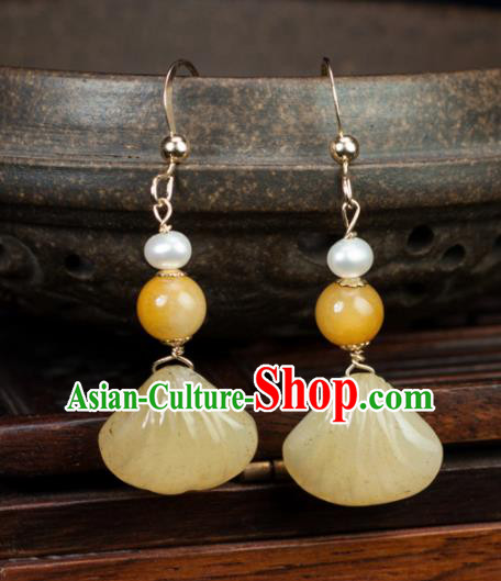 Chinese Traditional Jewelry Accessories Ancient Hanfu Agate Earrings for Women