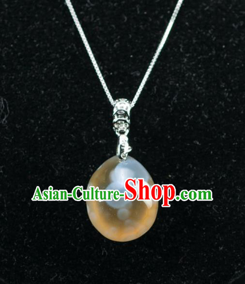 Chinese Traditional Jewelry Accessories Ancient Hanfu Agate Necklace for Women