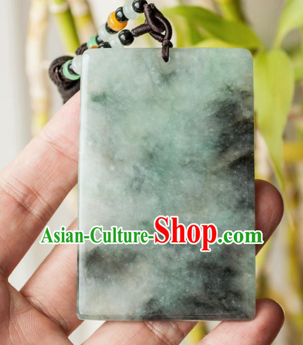 Chinese Traditional Jewelry Accessories Jade Pendant Ancient Jadeite Necklace