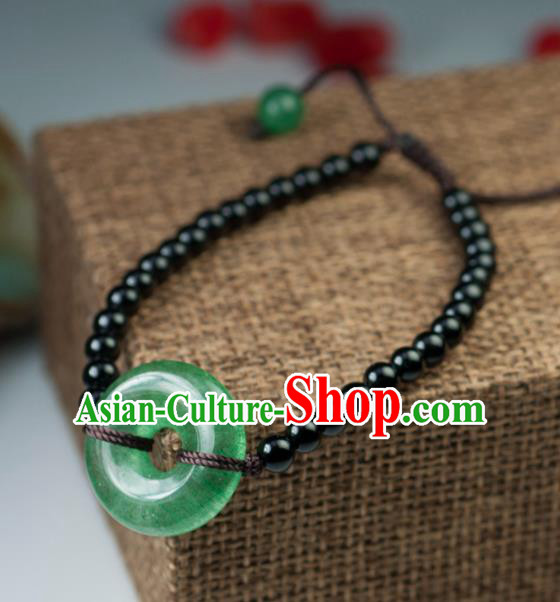Chinese Traditional Accessories Ancient Handmade Jadeite Bracelet for Women