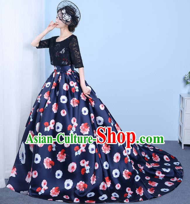 Top Performance Catwalks Costumes Wedding Dress Trailing Full Dress for Women