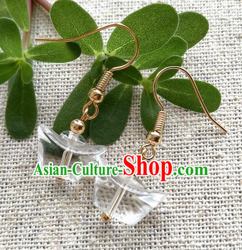 Chinese Traditional Crystal Jewelry Accessories Ancient Hanfu Earrings for Women