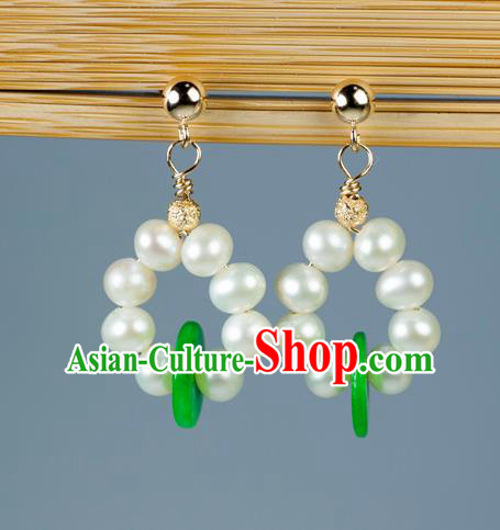 Chinese Traditional Jewelry Accessories Ancient Hanfu Pearls Earrings for Women