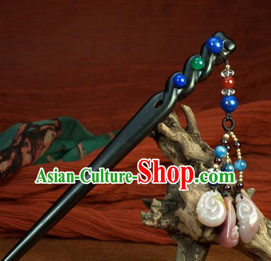 Chinese Traditional Hanfu Jade Tassel Hair Clip Hair Accessories Ancient Classical Hairpins for Women