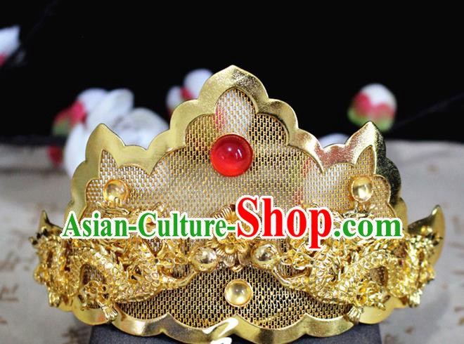 Chinese Classical Hair Accessories Traditional Ancient Hanfu Carving Dragons Hair Coronet Hairpins for Women