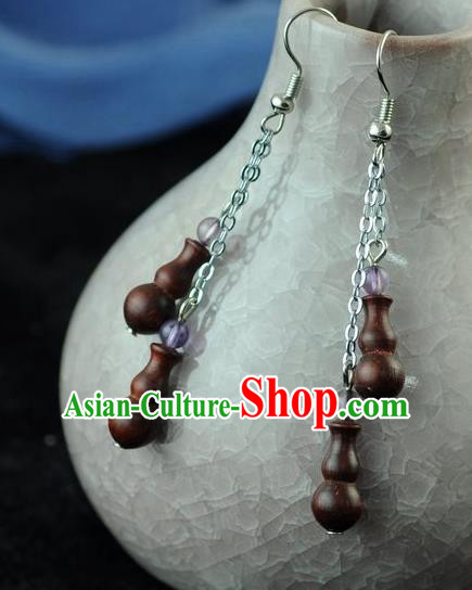 Chinese Traditional Jewelry Accessories Ancient Hanfu Wenge Earrings for Women