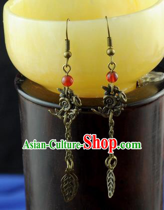 Chinese Traditional Ear Jewelry Accessories Ancient Hanfu Earrings for Women