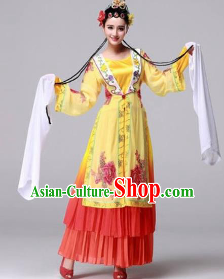 Chinese Traditional Classical Dance Folk Dance Fan Dance Costume for Women