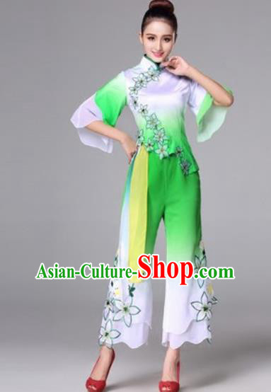 Traditional Chinese Yangko Dance Dress Folk Dance Costume for Women