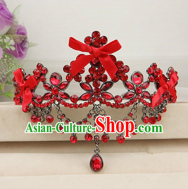 Chinese Traditional Xiuhe Suit Hair Accessories Wedding Crystal Hair Crown for Women