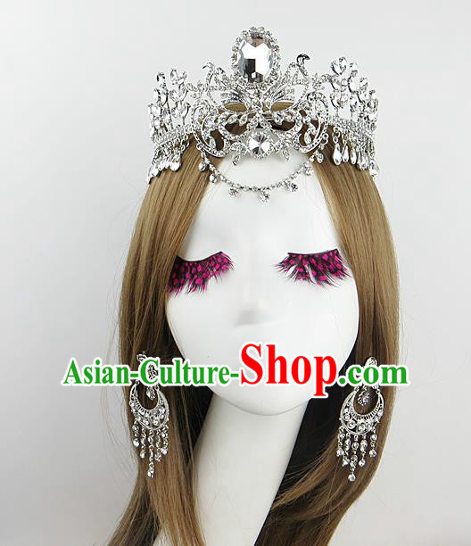 Top Grade Baroque Hair Accessories Wedding Crystal Royal Crown for Women