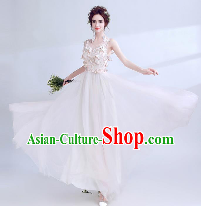 Top Grade Handmade Compere Costume Catwalks Butterfly Formal Dress for Women