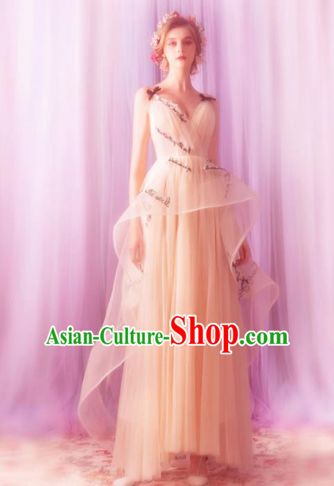 Top Grade Compere Formal Dress Handmade Catwalks Angel Veil Full Dress for Women