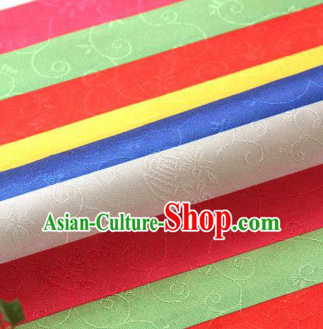 Asian Korean Traditional Fabric Classical Pattern Brocade Fabric Hanbok Colorful Silk Material