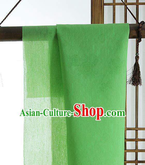 Asian Korean Traditional Green Tough Silk Fabric Hanbok Silk Material