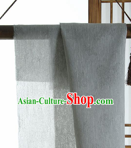 Asian Korean Traditional Grey Tough Silk Fabric Hanbok Silk Material