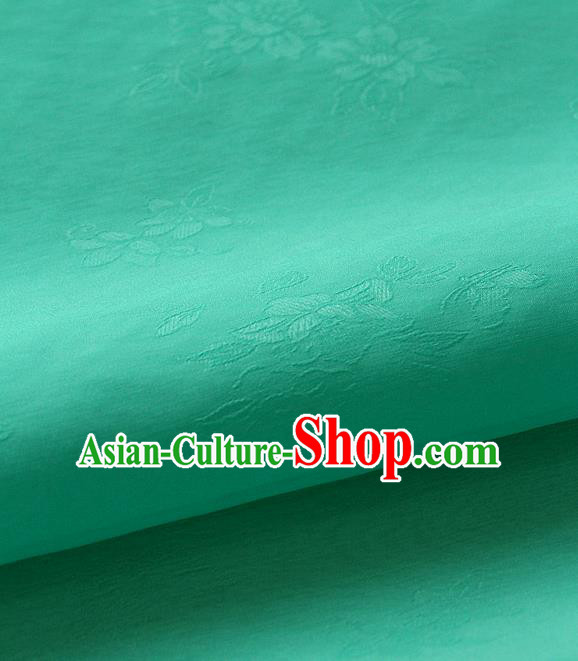 Asian Korean Traditional Green Tajung Fabric Classical Pattern Thin Tough Silk Fabric Hanbok Silk Material