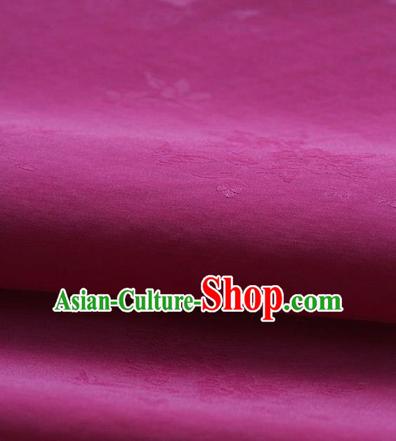 Asian Korean Traditional Amaranth Tajung Fabric Classical Pattern Thin Tough Silk Fabric Hanbok Silk Material