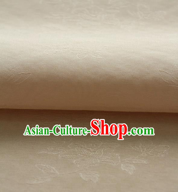 Asian Korean Traditional Khaki Tajung Fabric Classical Pattern Thin Tough Silk Fabric Hanbok Silk Material