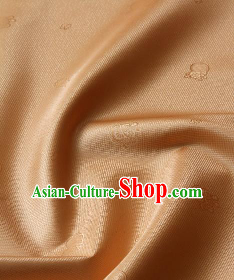 Asian Korean Ancient Costume Drapery Traditional Palace Pattern Bronze Brocade Satin Fabric Silk Fabric Material